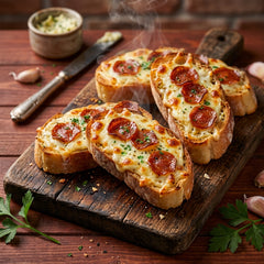 Garlic Bread with Cheese with Pepperoni