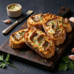 Garlic Bread with Cheese with Lamb or Chicken Doner