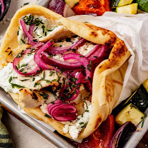 Garlic Bread with Cheese with Lamb or Chicken Doner