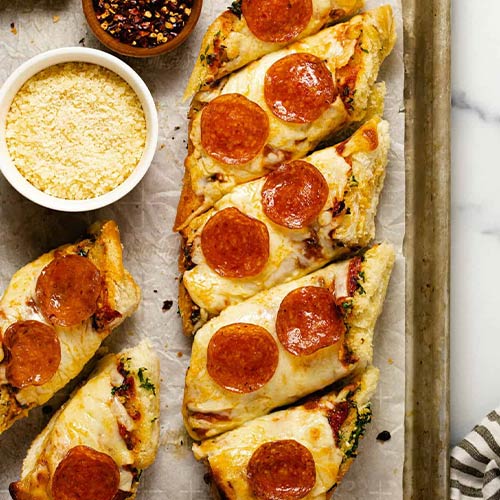 Garlic Bread with Cheese with Pepperoni